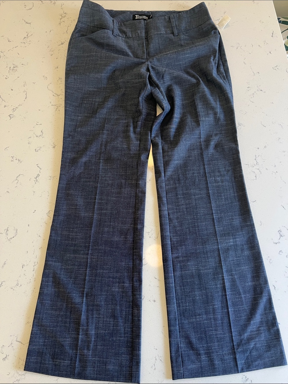 New York and Company Women's Charcoal Gray Flare Dress Pants
